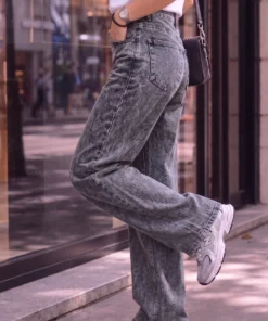 Alternative view of zayla Women Baggy Fit High Rise Grey Jeans