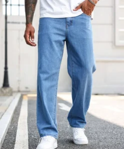 METRONAUT Men Loose Fit Mid Rise Light Blue Jeans