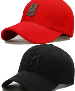 ILLARION Embroidered, Self Design, Solid, Printed Sports/Regular Cap (Pack of 2)