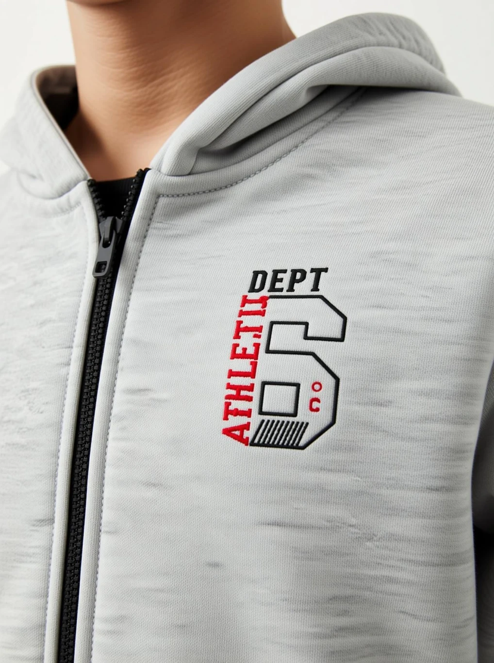 MIST N FOGG Boys Printed Hooded Neck Grey Sweater - Image 5