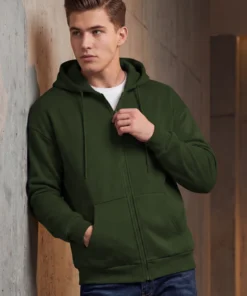 BEING WANTED Men Full Sleeve Solid Hooded Sweatshirt