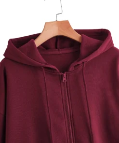 Alternative view of BEING WANTED Men Full Sleeve Solid Hooded Sweatshirt